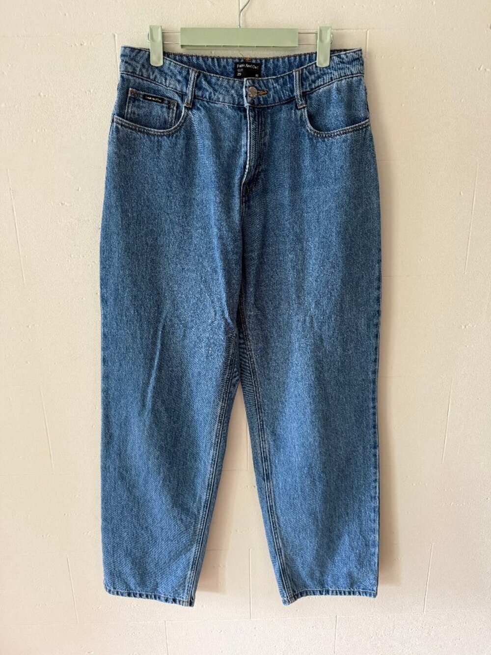 Frank & Oak | Courtney Loose Fit Wide Leg Medium Wash Denim Jeans | Size 29